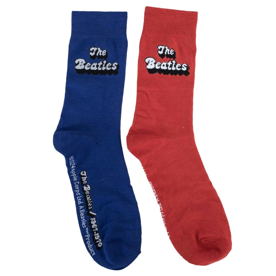 image 1 of The Beatles 1967-1970 Mug and Sock Set - Blue/Red/White - 7 UK-11 UK