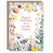 Nanny Happy Simple Elegant Wildflower Meadow Plants Flowers Her Birthday Card