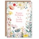 image 1 of Nanny Happy Simple Elegant Wildflower Meadow Plants Flowers Her Birthday Card