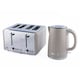 image 1 of Hamilton Beach Harmony Collection 1.7L Kettle & 4-Slice Toaster Set - Rapid Boil, 6 Browning Levels, Stylish Coffee-Inspired Design - Cappuccino