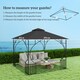 image 3 of Outsunny Gazebo Canopy Replacement Cover 3 x 3(m) 2-Tier Roof Top for Garden