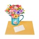 image 1 of Garden Symphony Mixed Flower 3D Pop Up Pitcher Vase Greeting Card