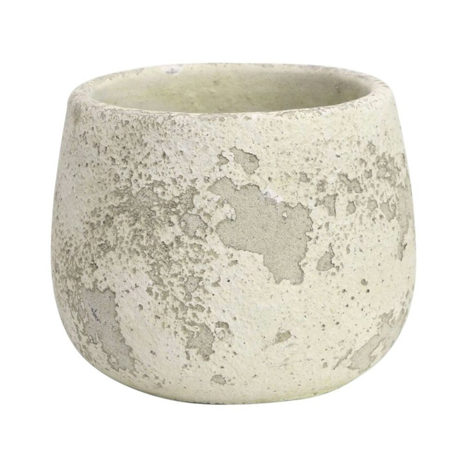 image 1 of Rustic Cement Aged Look Bowl Plant Pot  - 12cm