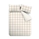 image 5 of Bianca Oxton Check 200 Thread Count Cotton Reversible Duvet Cover Set Natural | Cream | Natural | Double