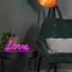 image 4 of 30cm Light up Neon Effect Love Sign in Pink with 111 LEDs