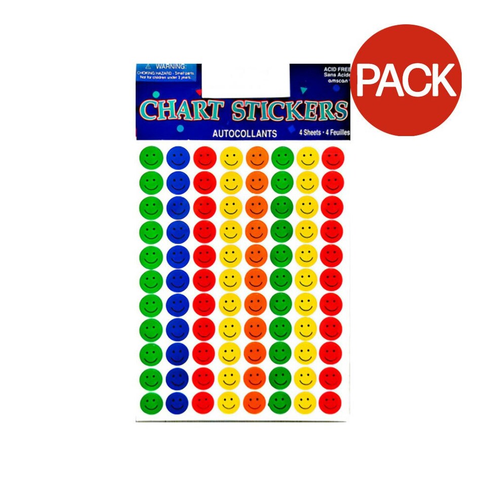 image 1 of Amscan Emoji Sticker Sheet (Pack of 4) - Multicoloured - One Size