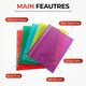 image 3 of Pack of 250 A4 Blue Clear Punched Pockets by Janrax