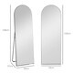 image 3 of HOMCOM Floor Mirror Wall Mount Leaning Standing Mirror 50 x 150cm Black