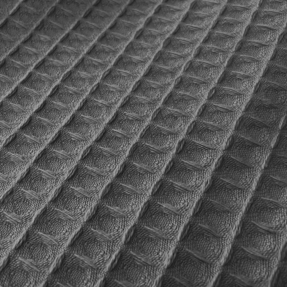 image 1 of Waffle Throw Blanket 225 x 250cm - Graphite Grey