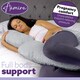 image 6 of Aamira Light Grey Pregnancy Maternity Pillow, 140x65x20cm C Shape Memory Foam | Grey | Grey | Standard | 1