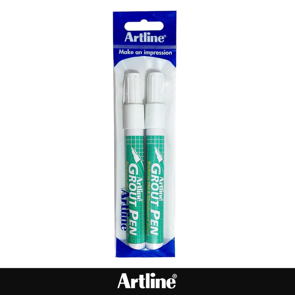image 1 of Artline Grout Marker Pens Cream 2 Pack