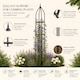 image 8 of Garden Obelisk for Climbing Plants 220cm 7ft - Metal Plant Cage Support Trellis Rose Tower for Flowers, Patio Pots, Shrub, Borders