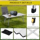 image 7 of Outsunny 4FT Folding Aluminium Picnic Table Portable Camping BBQ Table Roll Up Top Mesh Layer Rack with Carrying Bag