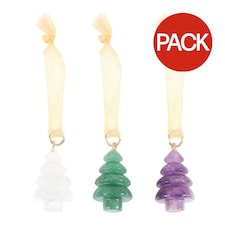 Something Different Christmas Tree Decoration (Pack of 3) - White/Green/Purple - One Size