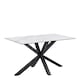 image 1 of Heaven Dining Table with Ceramic White Top 135cm