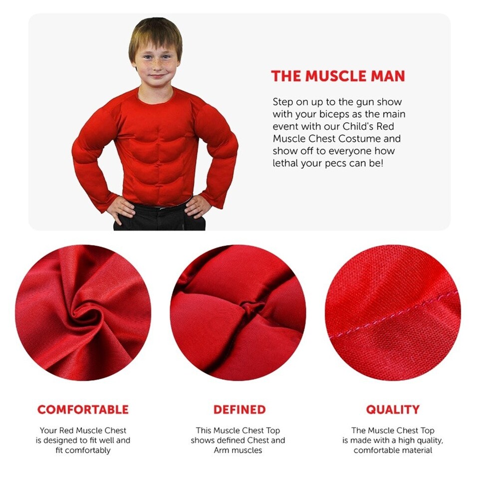 image 1 of Childs Red Muscle Chest Red | M