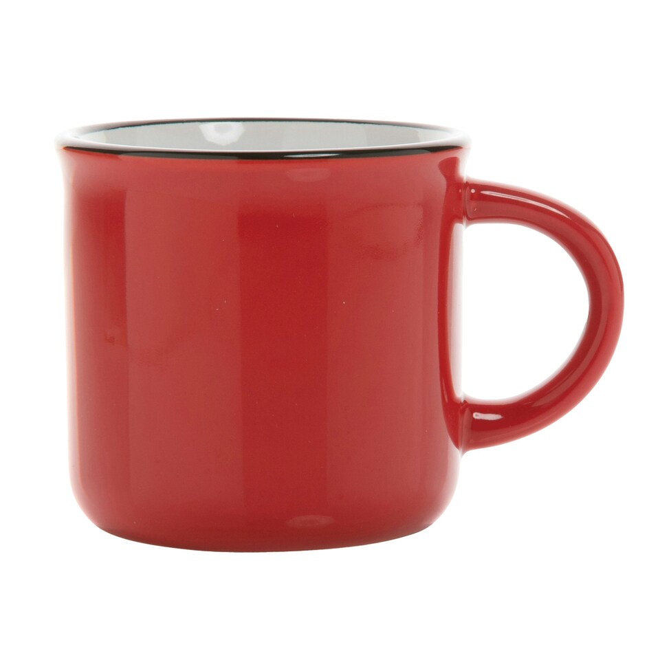 image 1 of XD Collection Vintage Ceramic 280ml Mug - Red - One Size