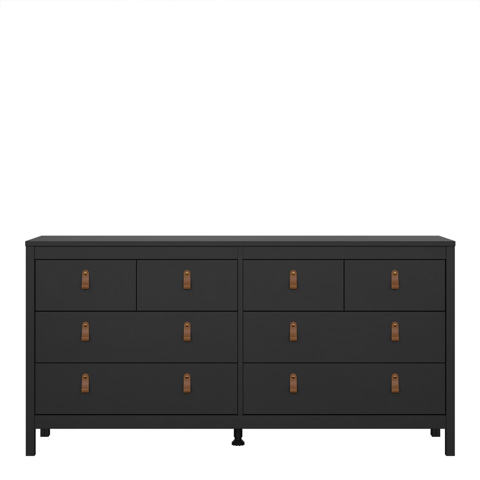 image 1 of Barcelona Double Dresser 4+4 Drawers in Matt Black
