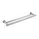 image 1 of Cosmic Wall Mounted Double Towel Round Rail with Elegant Chrome Finish Grey