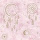 image 1 of WallpaperShop Dreamcatcher Pink Gold Wallpaper Children's Bedroom Feature Wall
