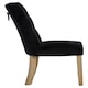 image 3 of Interiors by Premier Black Buttoned Dining Chairs,  Velvet Upholstered Dining Chair, Accent Lounge Chair for Living Room