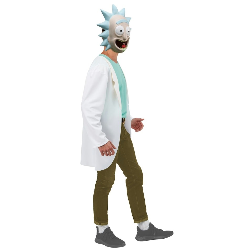 image 1 of Rick And Morty Unisex Adult Rick Costume Set - Blue/White - M Blue | M