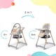 image 1 of Kinderkraft Lastree High Chair for Baby and Toddler - Grey