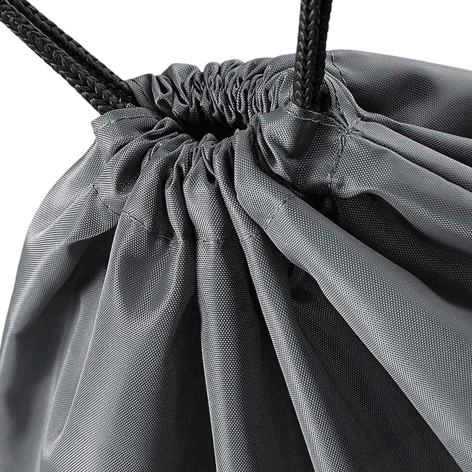 image 1 of Bagbase Budget Drawstring Bag - Graphite - One Size Black | One Size