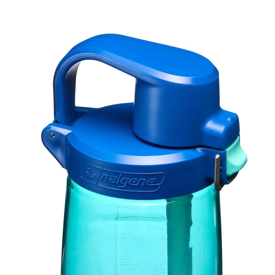 image 1 of Nalgene Fresh Flow 700ml Straw Water Bottle - Blue Aqua - Dark Blue Cap