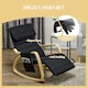image 4 of HOMCOM Rocking Chair Recliner Armchair with Adjustable Footrest