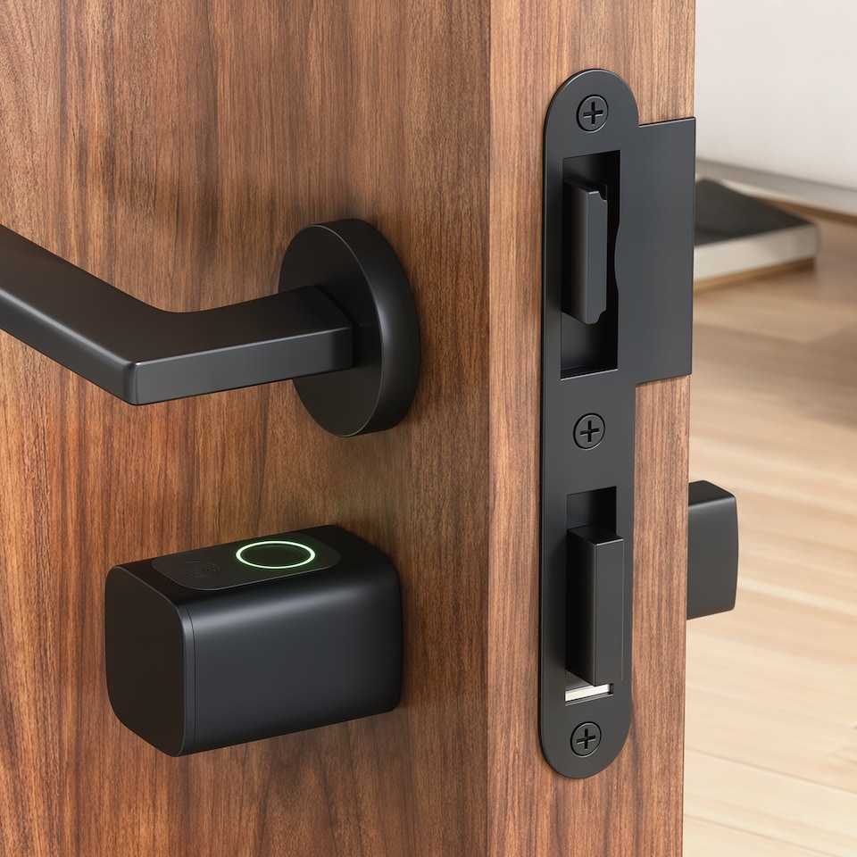 image 1 of HOMCOM Smart Door Cylinder, 5-in-1 (Fingerprint/Passcode/APP/NFC/Key)