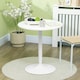 image 2 of HOMCOM Round Dining Table with Steel Base, Non-slip Pad White