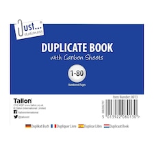 Just Stationery Carbonless Copy Paper Receipt Book - Blue/White - One Size