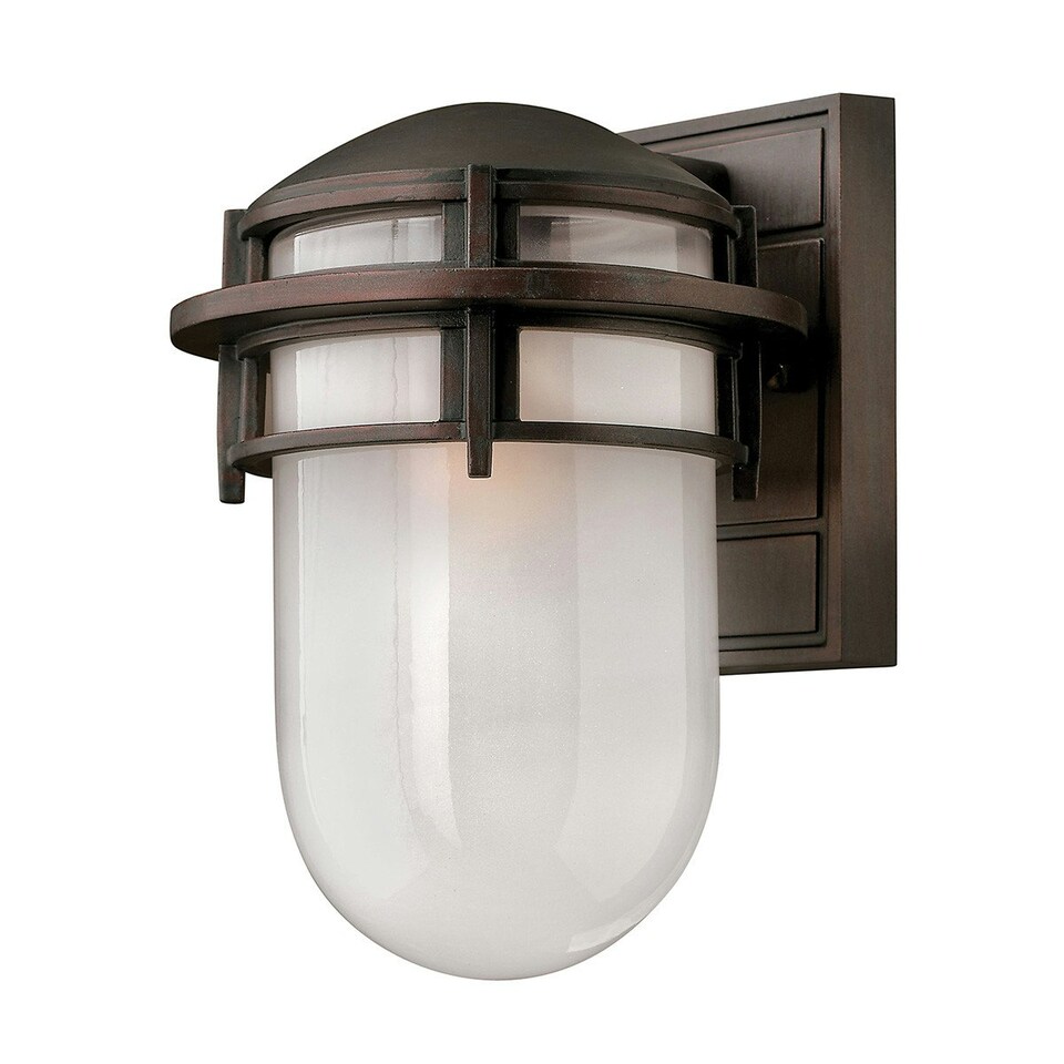 image 1 of Reef 1 Light Small Outdoor Wall Lantern Victorian Bronze IP44, E27