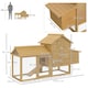 image 7 of PawHut Chicken Coop Hen Cage Small Animal Hutch Nesting Box Outdoor Run Natural