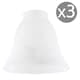 image 4 of ValueLights 3 Pack White Taper Bell Shape Ceiling Pendant Shades | White