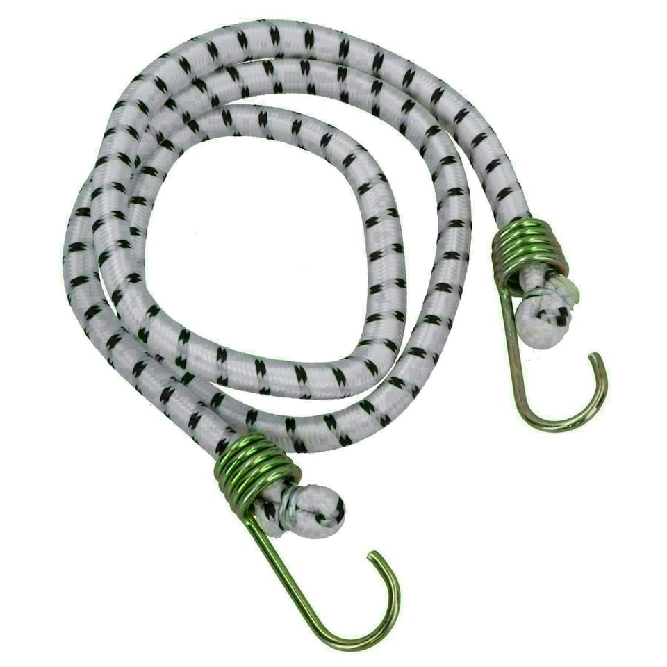 image 1 of Heavy Duty Bungee Cords Fasteners Tie Downs Strap Fastening with Metal Hooks 1pk