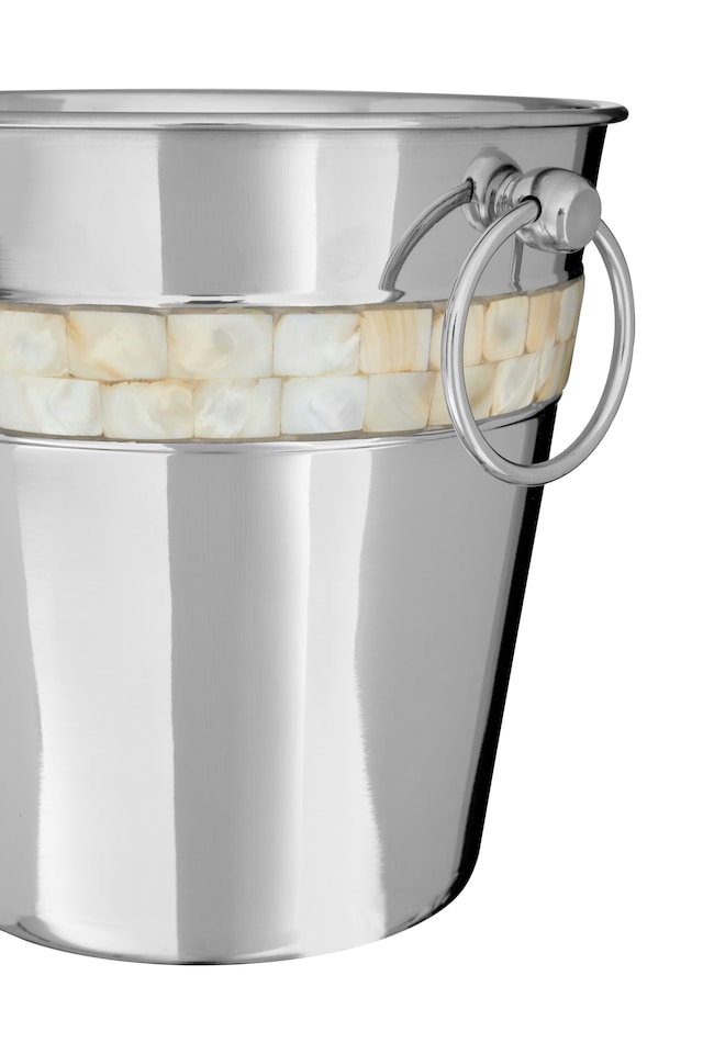 image 1 of Interiors By Premier Champagne Bucket With Mother of Pearl Inlay, Champagne Ice Bucket, Stainless Steel Wine Champagne Bucket