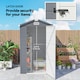image 6 of Outsunny 4 x 6ft Garden Shed Storage w/ Foundation Kit, Vents, Grey