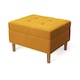 image 1 of Living and Home Modern Tufted Velvet Storage Ottoman- Yellow