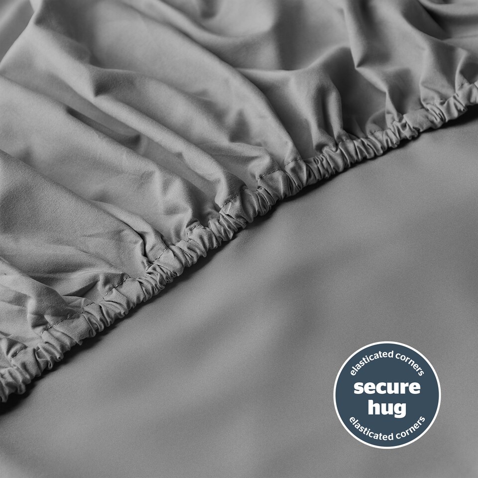 image 1 of Silentnight Supersoft Fitted Sheet, Charcoal