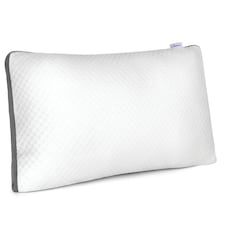 Aamira Cooling Memory Foam Pillow Adjustable Orthopaedic Support Washable Cover 1 Pack | White | White | 1 Pack | 1