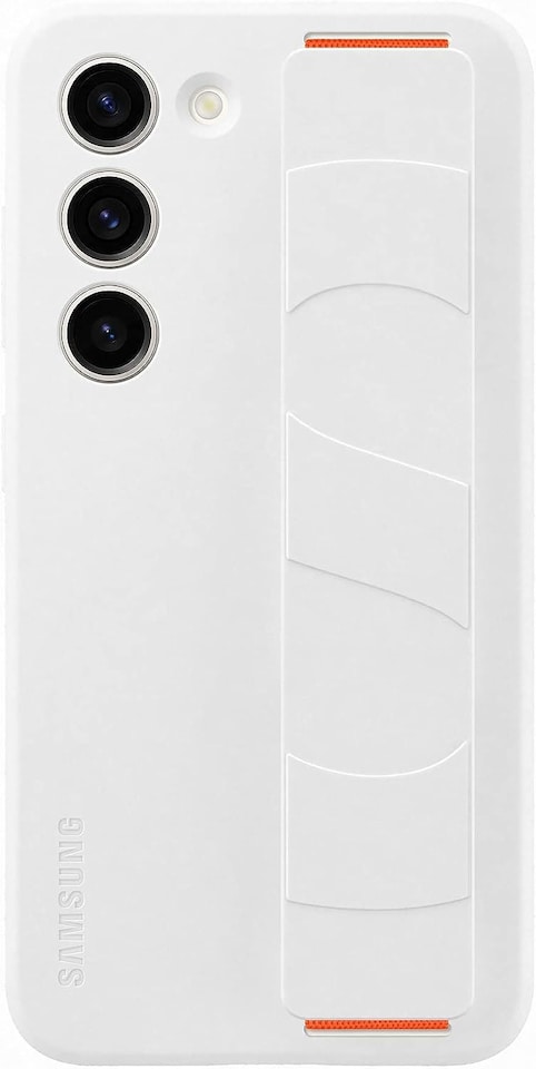image 1 of Samsung Galaxy S23 Silicone Grip Case White - EF-GS911TWEGWW