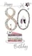 image 2 of Pink Cake 80th Birthday Card Hand-Finished Champagne Range