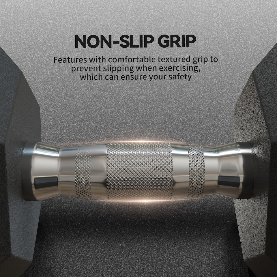 image 1 of HOMCOM 15KG Single Rubber Hex Dumbbell Portable Hand Weights for Home Gym