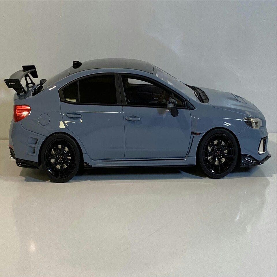 image 1 of Subaru STi S208 NBR Challenge Pack Carbon Rear Wing Grey 1:18 Kyosho
