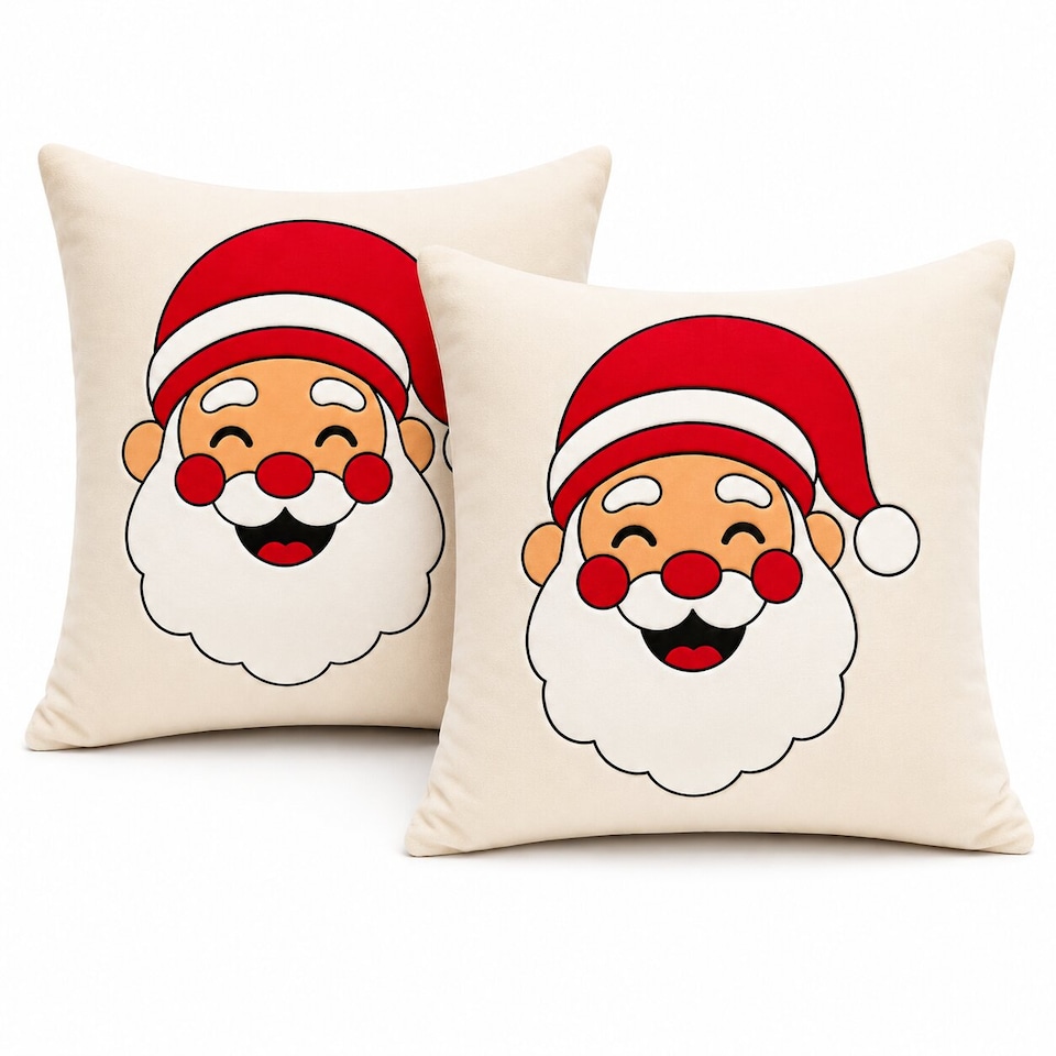 image 1 of Covers&All Christmas Decorative Square Throw Pillow Set of 2 with Inserts & Covers Accent Pillows for Sofa, Couch & Home Décor, Square 16 in x 16 in