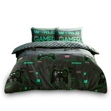 World Class Gamer Printed Duvet Cover Set Reversible Polycotton Beddings Multi | Double