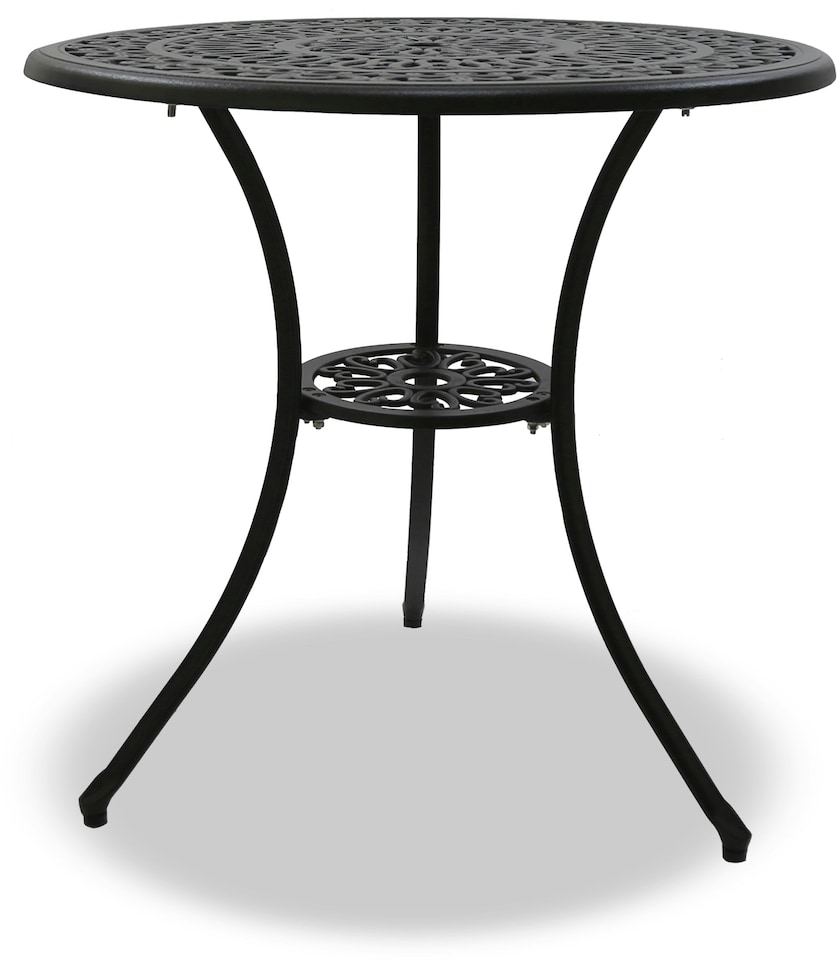 image 1 of Centurion Supports POSITANO Garden and Patio Table and 2 Chairs Cast Aluminium Bistro Set - Black