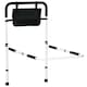 image 6 of HOMCOM Adjustable Bed Assist Rail Grab Bar for Senior and Disabled White